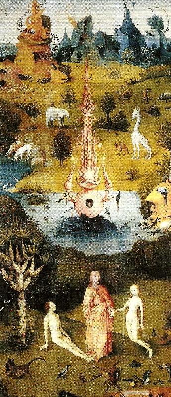 Hieronymus Bosch den vanstra flygeln i ustarnas tradgard oil painting picture